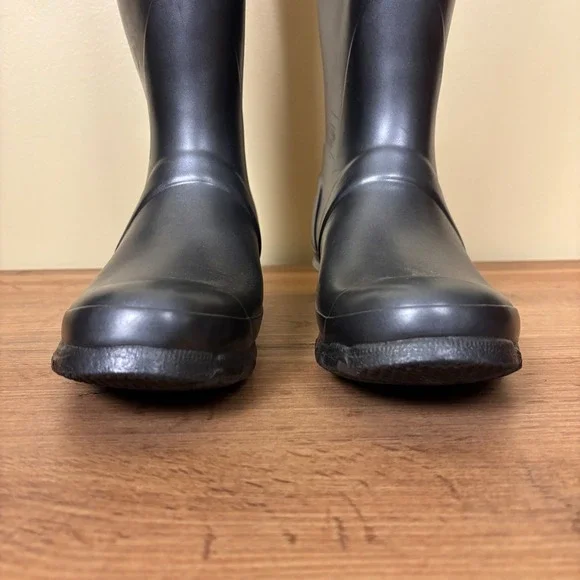 HUNTER Original Tall Nebula Waterproof Rain Boot Silver Women Size 7 Rubber - Picture 5 of 16